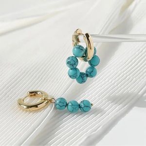 Asymmetric Hanging Earrings Double